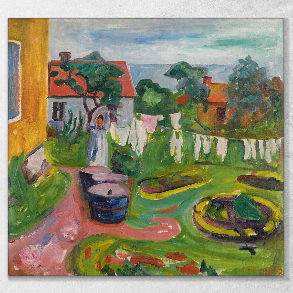 Vestiti Stesi Ad Åsgårdstrand Edvard Munch em82 quadro stampa su tela