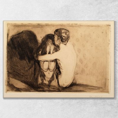 Consolazione Edvard Munch, em84 quadro stampa su tela