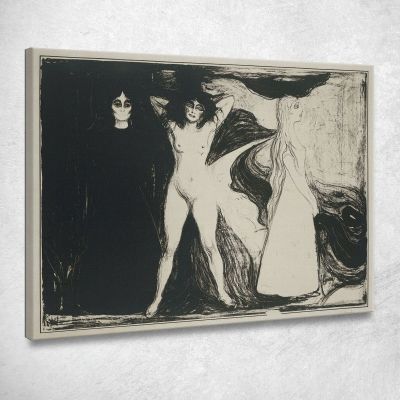 La Donna De Sfinx 1899 Edvard Munch em87 quadro stampa su tela