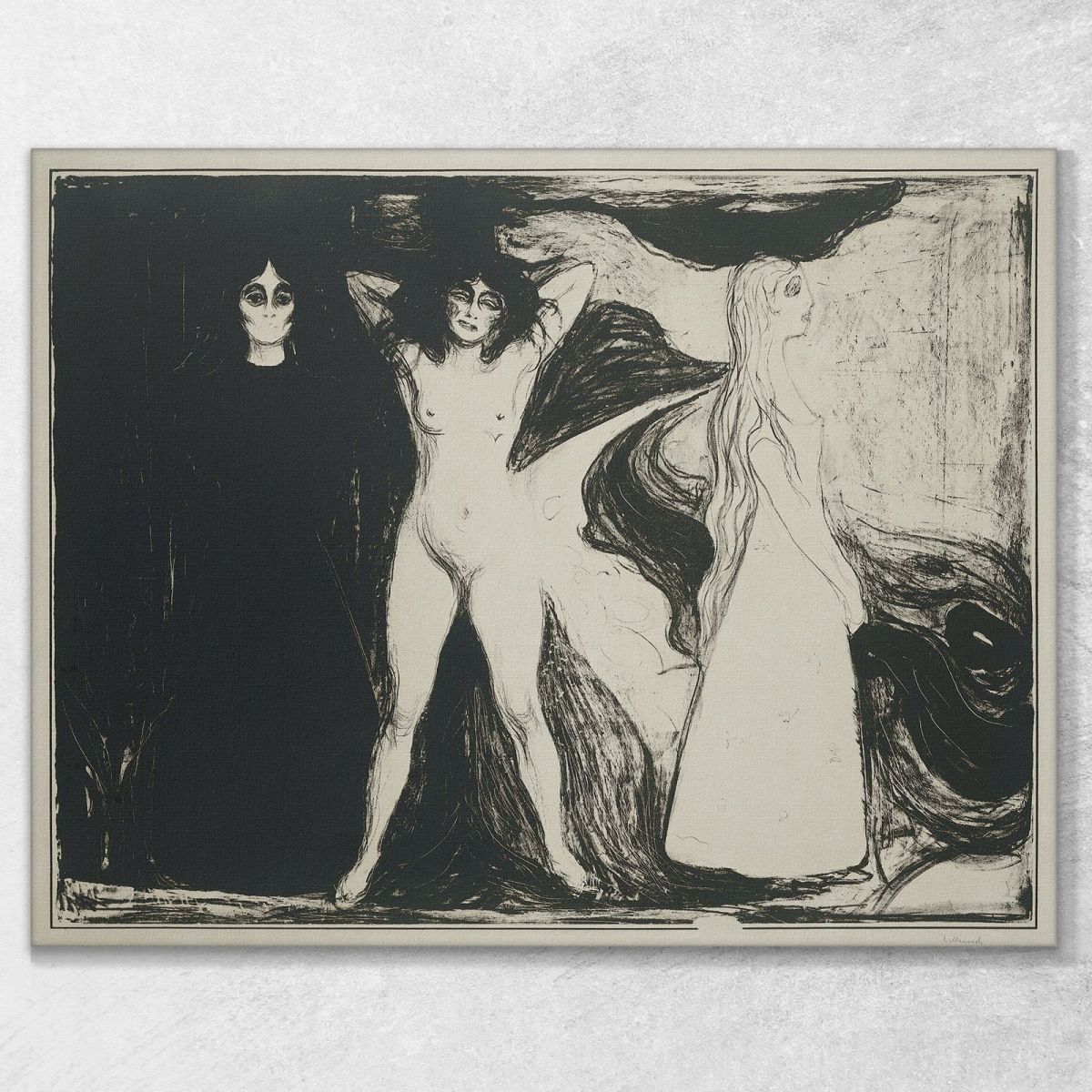 La Donna De Sfinx 1899 Edvard Munch em87 quadro stampa su tela