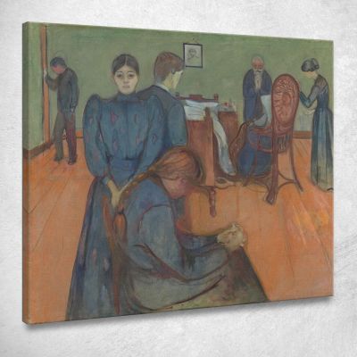 Morte Nella Stanza Del Malato Edvard Munch em90 quadro stampa su tela