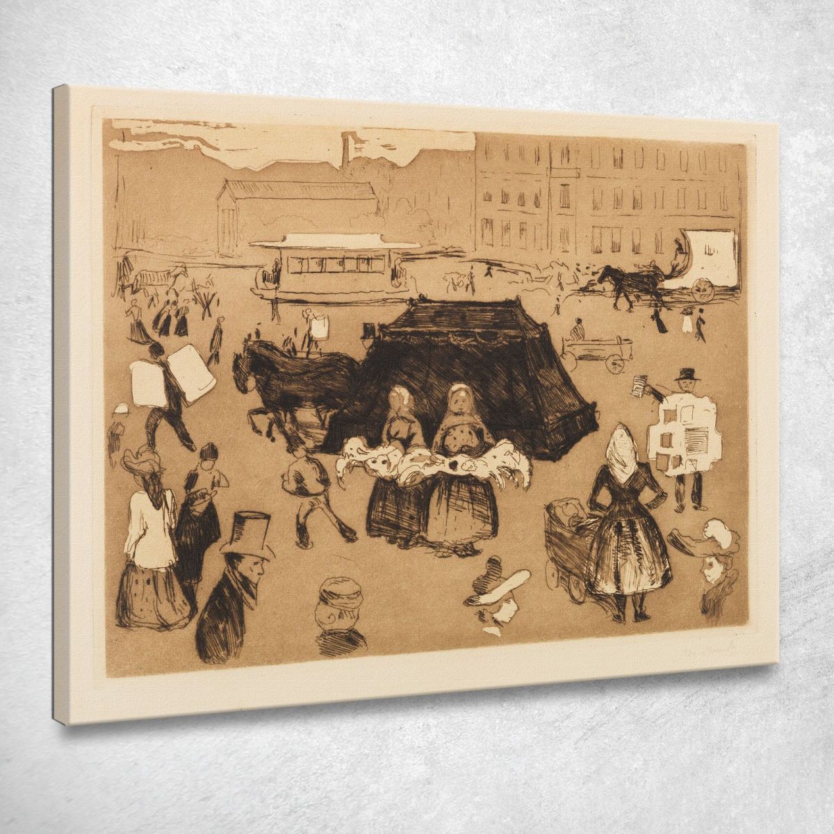 Il Carro Funebre. Potsdamer Platz Edvard Munch em91 quadro stampa su tela Il Carro Funebre. Potsdamer Platz Edvard Munch em91 quadro stampa su tela