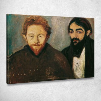 Il Pittore Paul Herrmann E Il Medico Paul Contard Edvard Munch em92 quadro stampa su tela