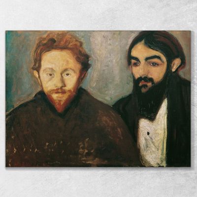 Il Pittore Paul Herrmann E Il Medico Paul Contard Edvard Munch, em92 quadro stampa su tela
