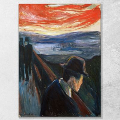 Verzweiflung 2 Edvard Munch, em93 drucken auf leinwand
