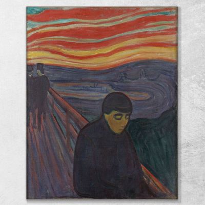 Verzweifeln Edvard Munch, em94 drucken auf leinwand