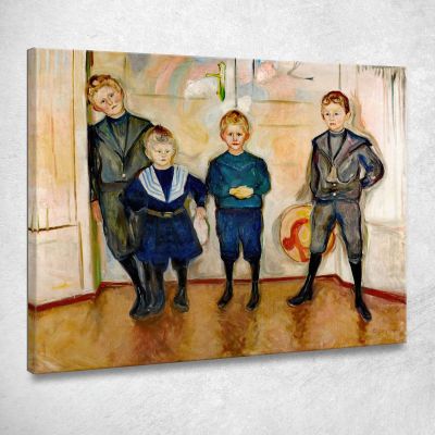 I Figli Del Dottor Linde Edvard Munch em96 quadro stampa su tela