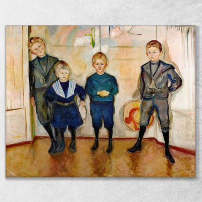 Los Hijos Del Dr. Linde Edvard Munch, em96 cuadro en lienzo