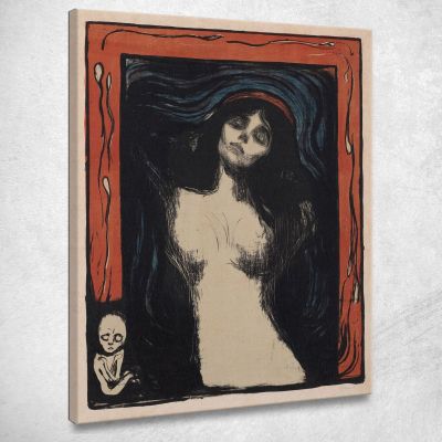 Madonna Edvard Munch em99 quadro stampa su tela