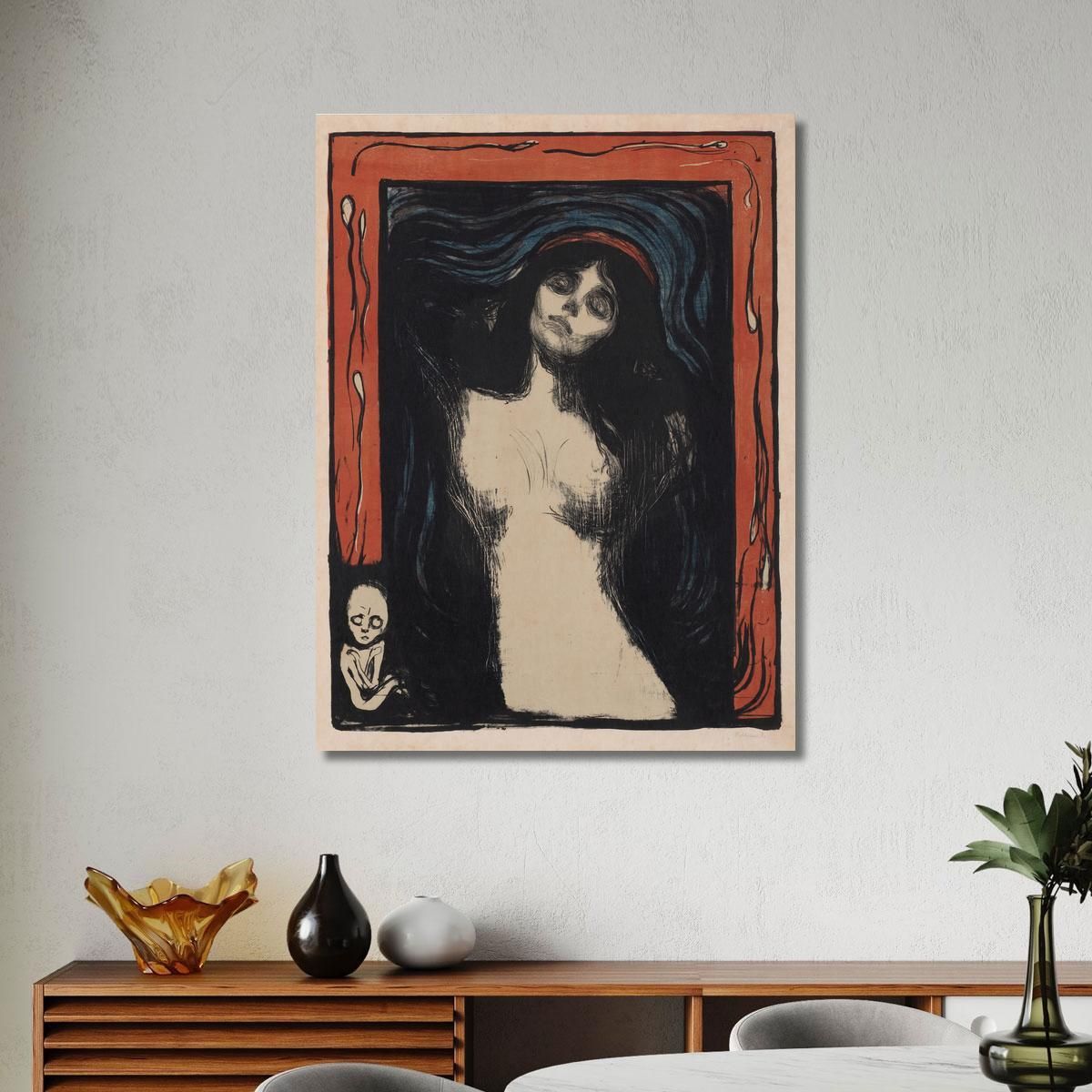 Madonna Edvard Munch em99 quadro stampa su tela