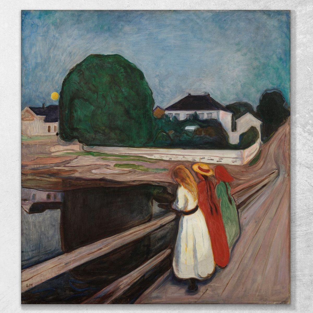 Le Ragazze Sul Ponte 1901 Edvard Munch em104 quadro stampa su tela