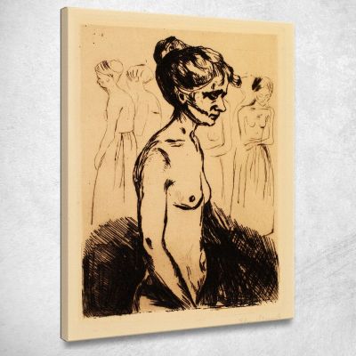 Donna Anziana In Ospedale Edvard Munch em106 quadro stampa su tela
