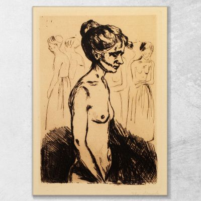 Ältere Frau Im Krankenhaus Edvard Munch, em106 drucken auf leinwand