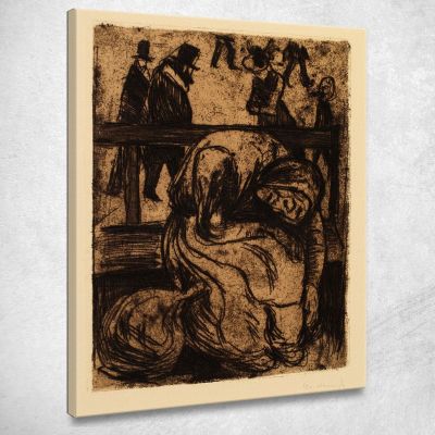 Donna Anziana Su Una Panchina Edvard Munch em107 quadro stampa su tela