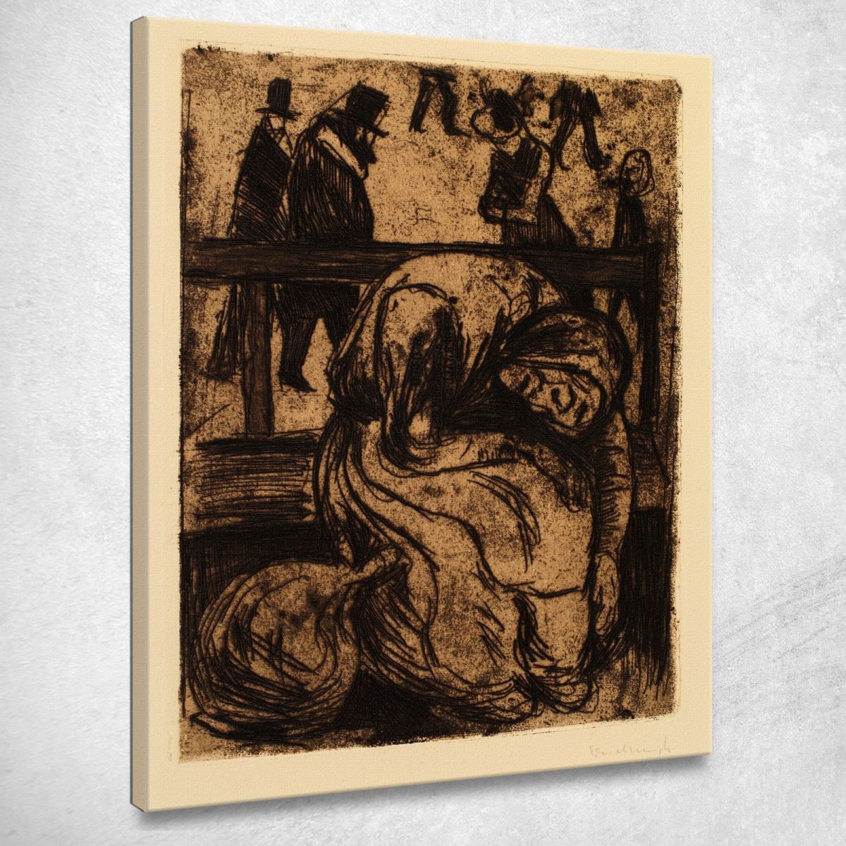 Donna Anziana Su Una Panchina Edvard Munch em107 quadro stampa su tela Donna Anziana Su Una Panchina Edvard Munch em107 quadro stampa su tela