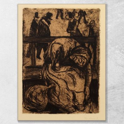 Femme Âgée Sur Un Banc Edvard Munch, em107 tableau impression sur toile