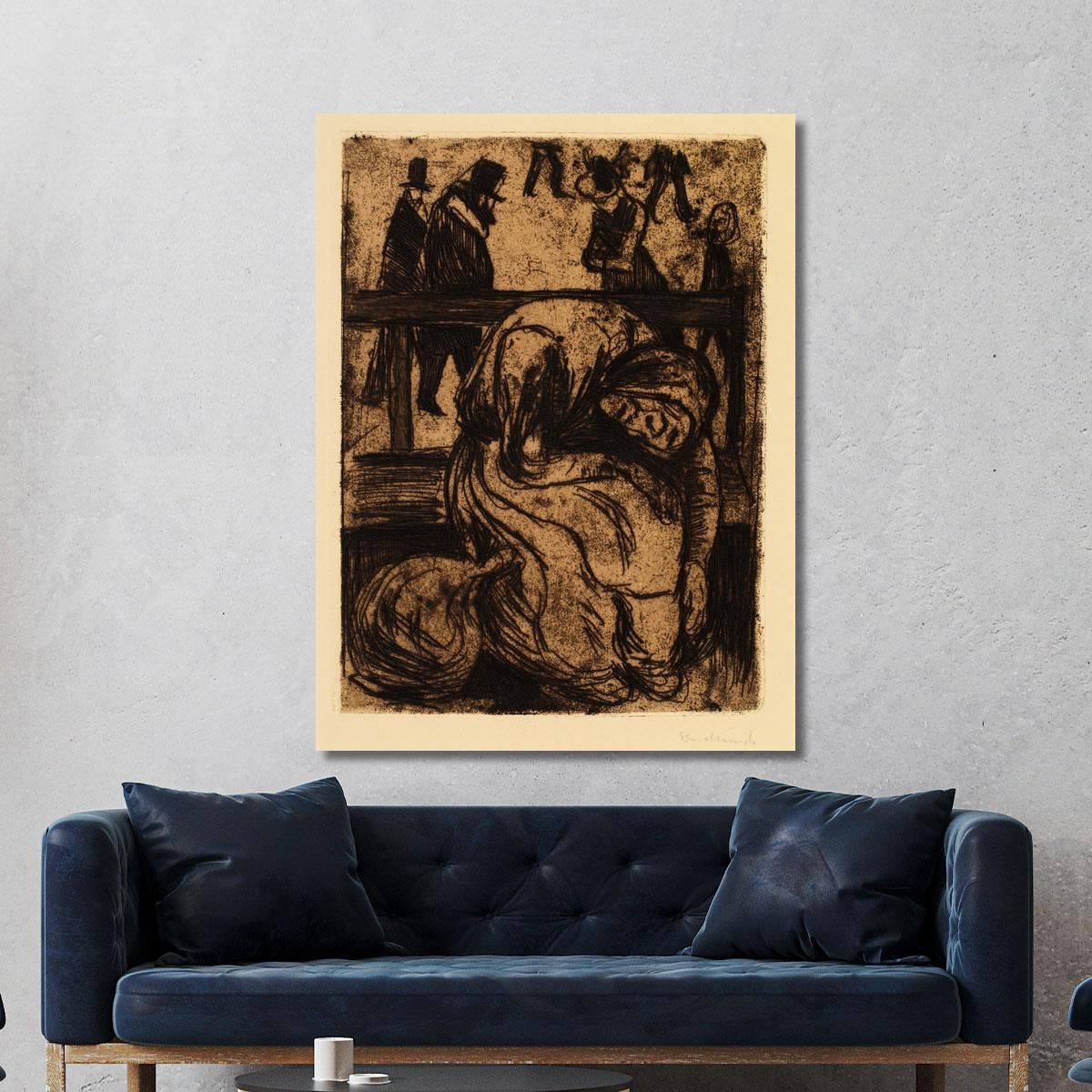 Donna Anziana Su Una Panchina Edvard Munch em107 quadro stampa su tela
