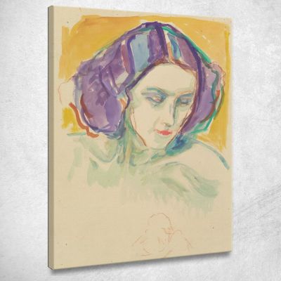 Testa Femminile Edvard Munch em113 quadro stampa su tela