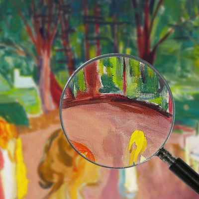 Flirtare Nel Parco Edvard Munch em115 quadro stampa su tela