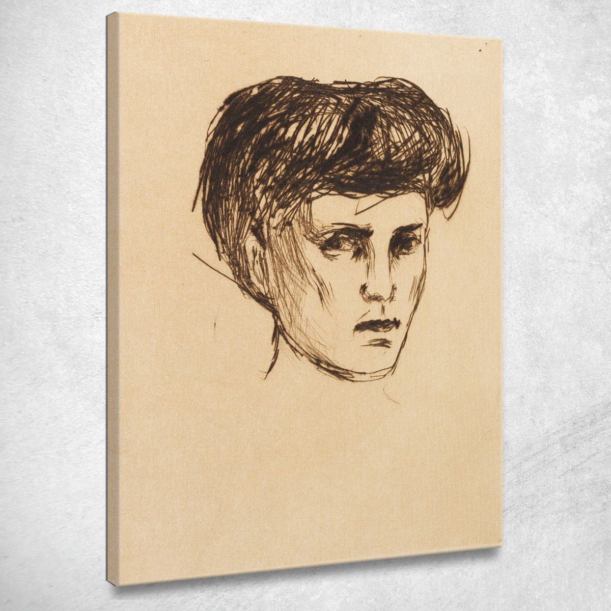 Frauenkopf Edvard Munch em120 quadro stampa su tela Frauenkopf Edvard Munch em120 quadro stampa su tela