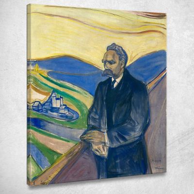 Friedrich Nietzsche Edvard Munch em121 quadro stampa su tela