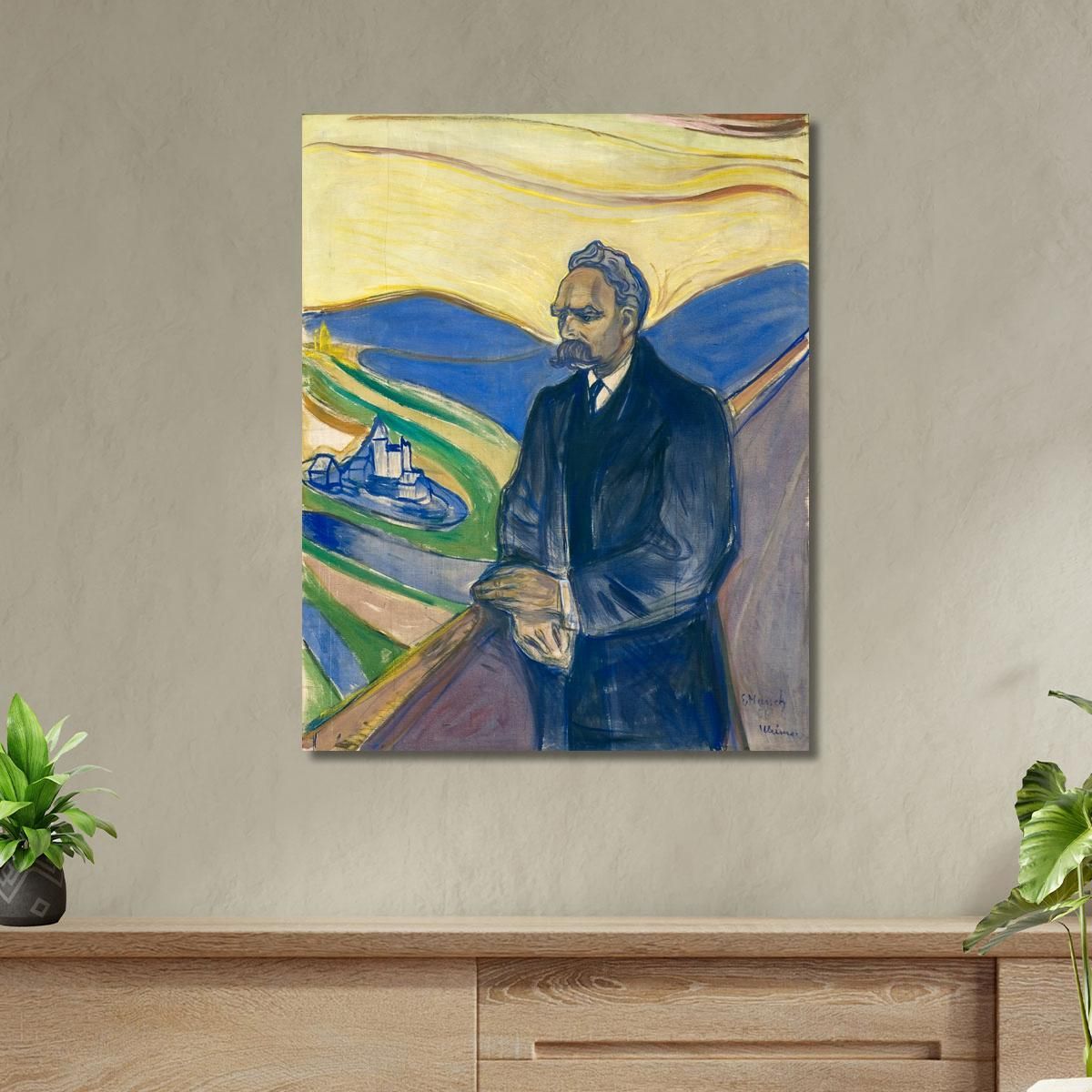 Friedrich Nietzsche Edvard Munch em121 quadro stampa su tela