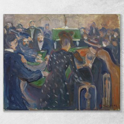 Giocatori D'Azzardo A Montecarlo Edvard Munch, em124 quadro stampa su tela