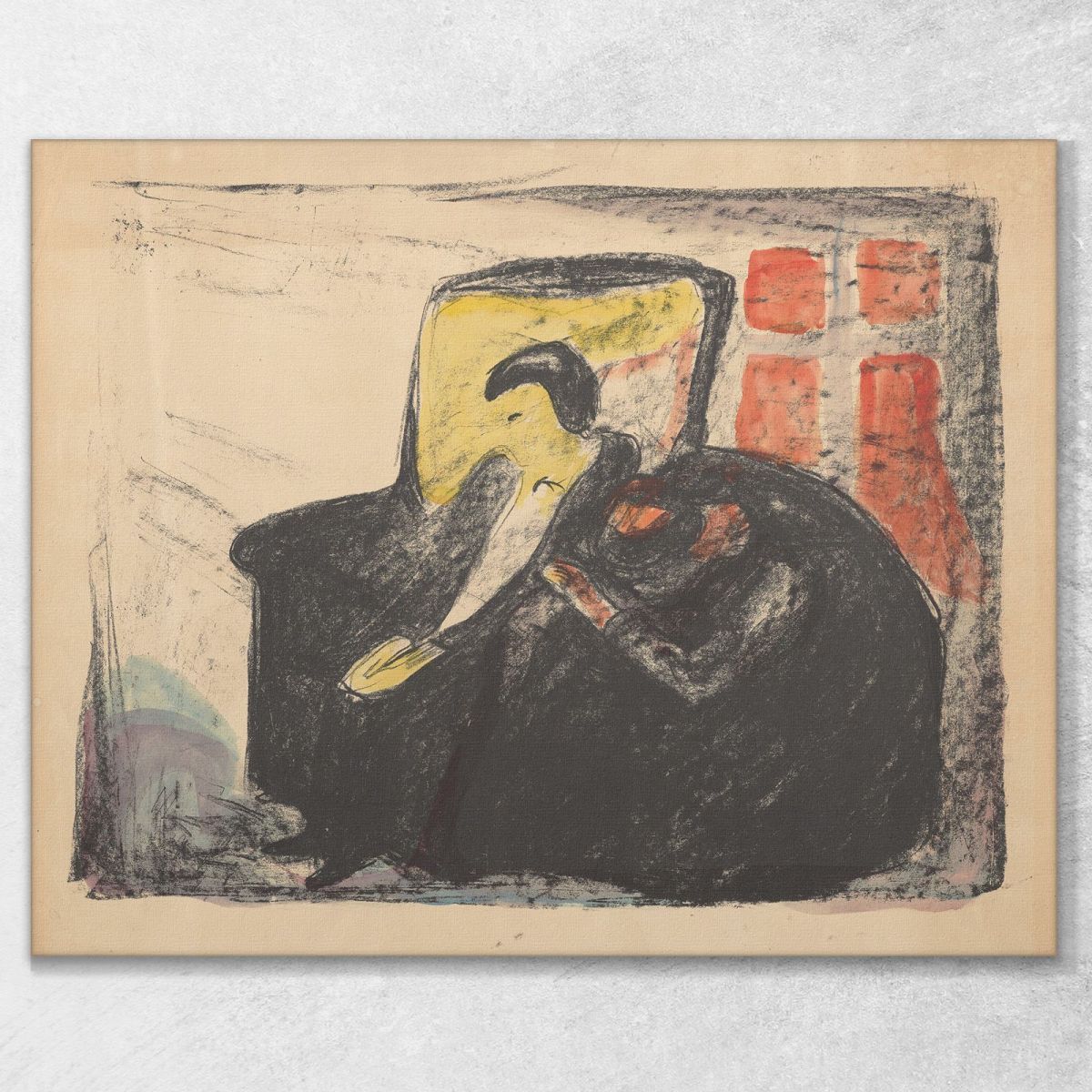 Fantasmi Osvald Edvard Munch em127 quadro stampa su tela