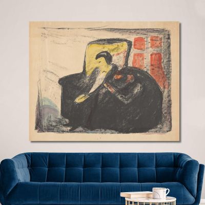 Fantasmi Osvald Edvard Munch em127 quadro stampa su tela