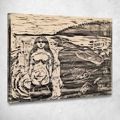 Ragazza Che Fa Il Bagno Edvard Munch em128 quadro stampa su tela