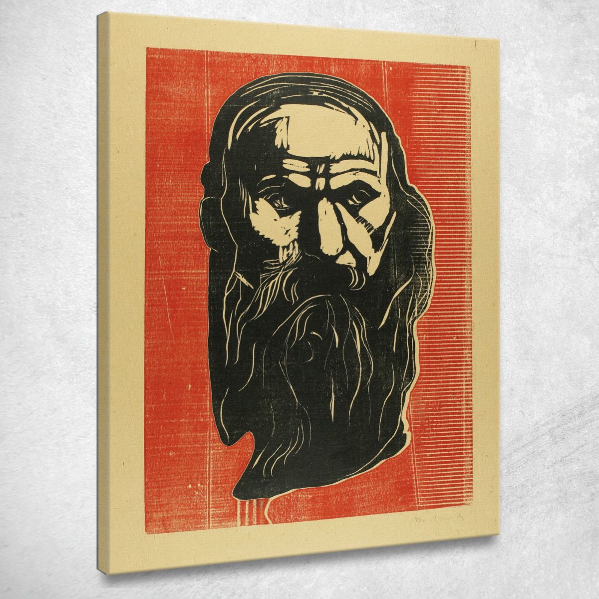 Testa Di Vecchio Con Barba Edvard Munch em138 quadro stampa su tela Testa Di Vecchio Con Barba Edvard Munch em138 quadro stampa su tela