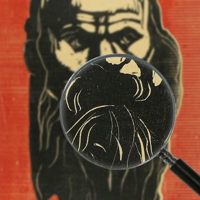 Testa Di Vecchio Con Barba Edvard Munch em138 quadro stampa su tela Testa Di Vecchio Con Barba Edvard Munch em138 quadro stampa su tela