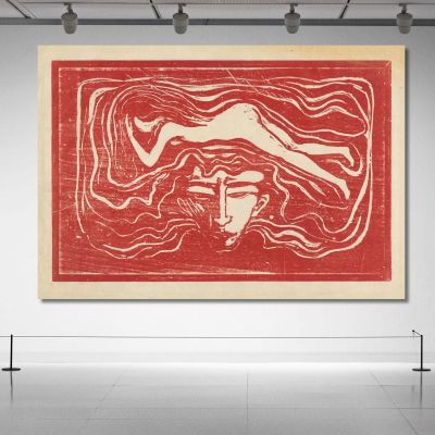 Nel Cervello Dell'Uomo Edvard Munch em148 quadro stampa su tela