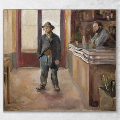 Nella Taverna Edvard Munch, em149 quadro stampa su tela