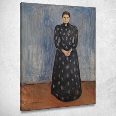 Inger In Nero E Viola Edvard Munch em150 quadro stampa su tela