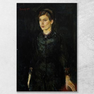 Inger En Noir Edvard Munch, em151 tableau impression sur toile