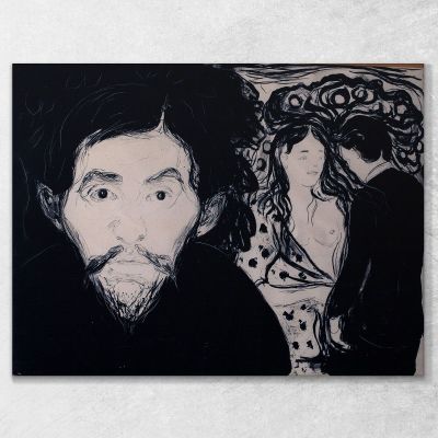 Jealousy 3 Edvard Munch, em152 canvas print