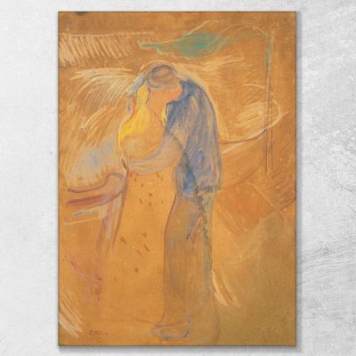 Bacio Edvard Munch em159 quadro stampa su tela