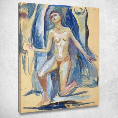 Figura Femminile Inginocchiata Edvard Munch em160 quadro stampa su tela