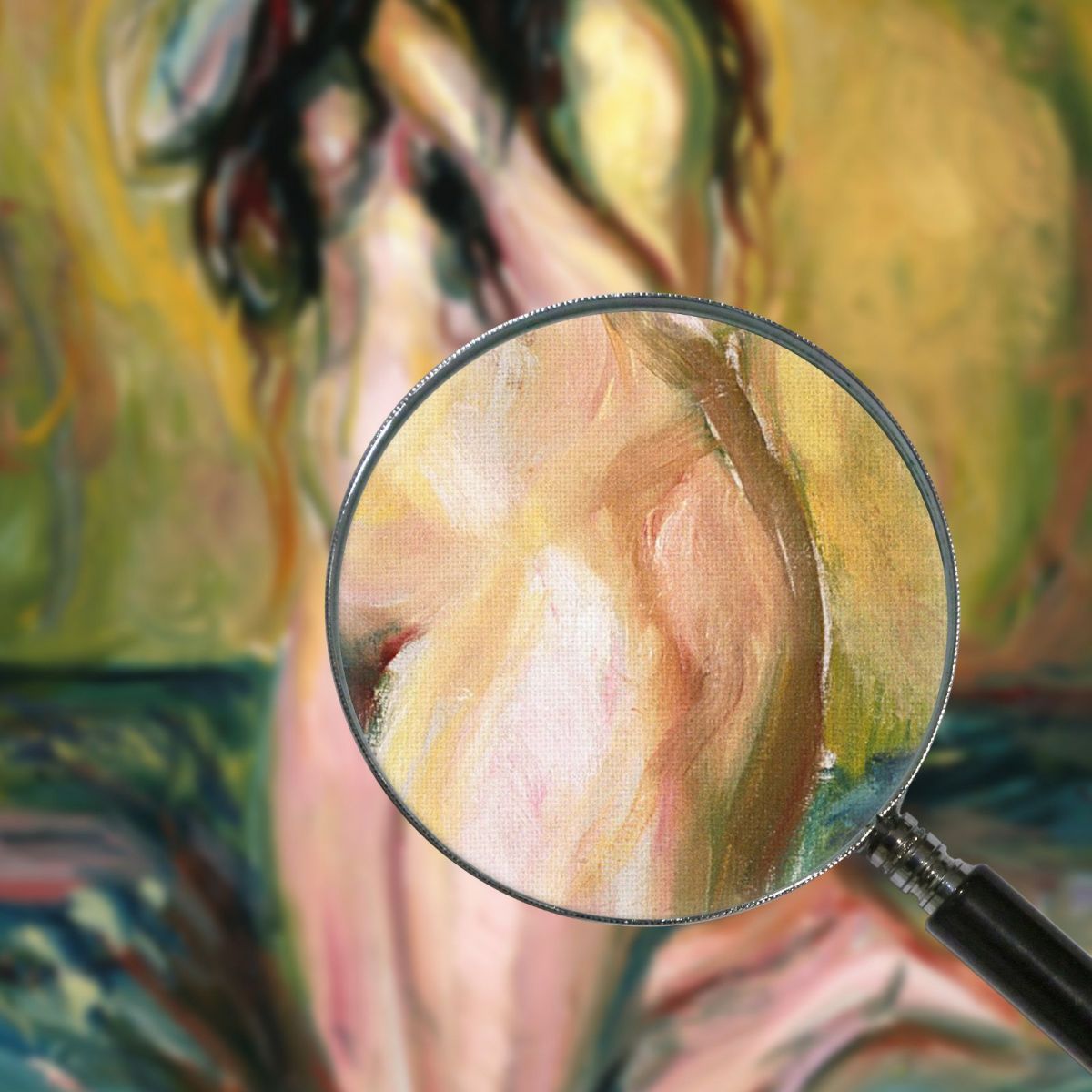 Nudo Inginocchiato Edvard Munch em161 quadro stampa su tela