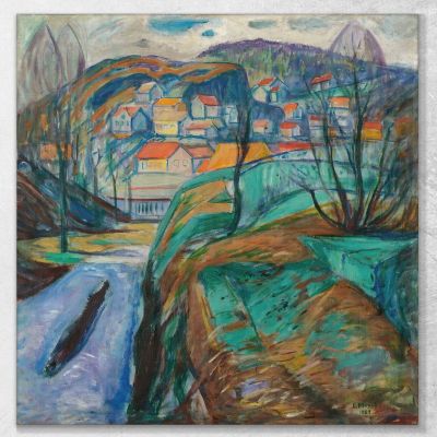 Kragerø In Primavera Kragerø In Primavera Edvard Munch em165 quadro stampa su tela