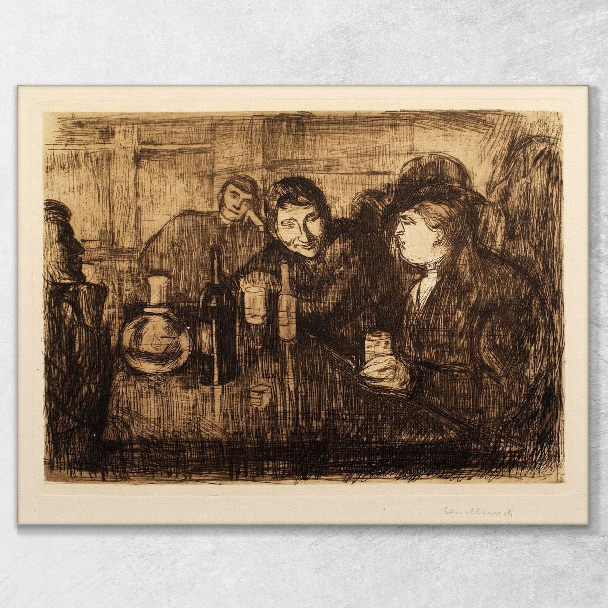 Kristiania Bohémien Edvard Munch em166 quadro stampa su tela