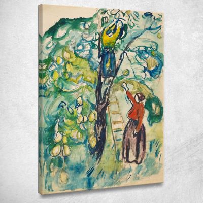 Le Donne Raccolgono Frutti Edvard Munch em171 quadro stampa su tela