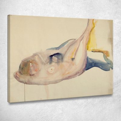 Disteso Nudo Con Le Gambe Sollevate Edvard Munch em177 quadro stampa su tela