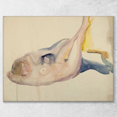 Disteso Nudo Con Le Gambe Sollevate Edvard Munch em177 quadro stampa su tela