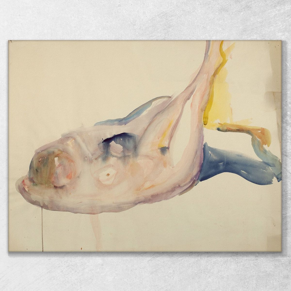 Disteso Nudo Con Le Gambe Sollevate Edvard Munch em177 quadro stampa su tela