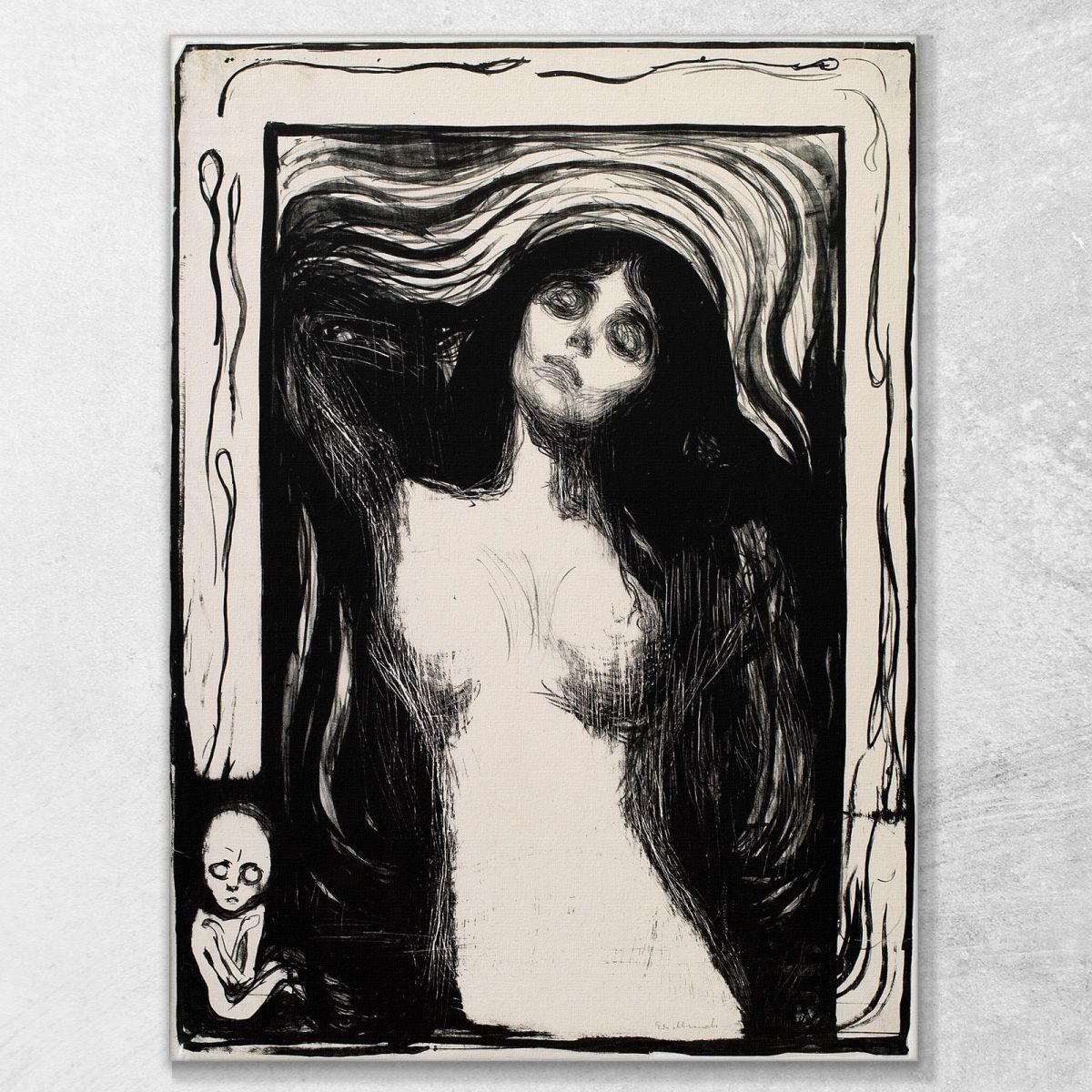 Madonna 3 Edvard Munch em180 quadro stampa su tela