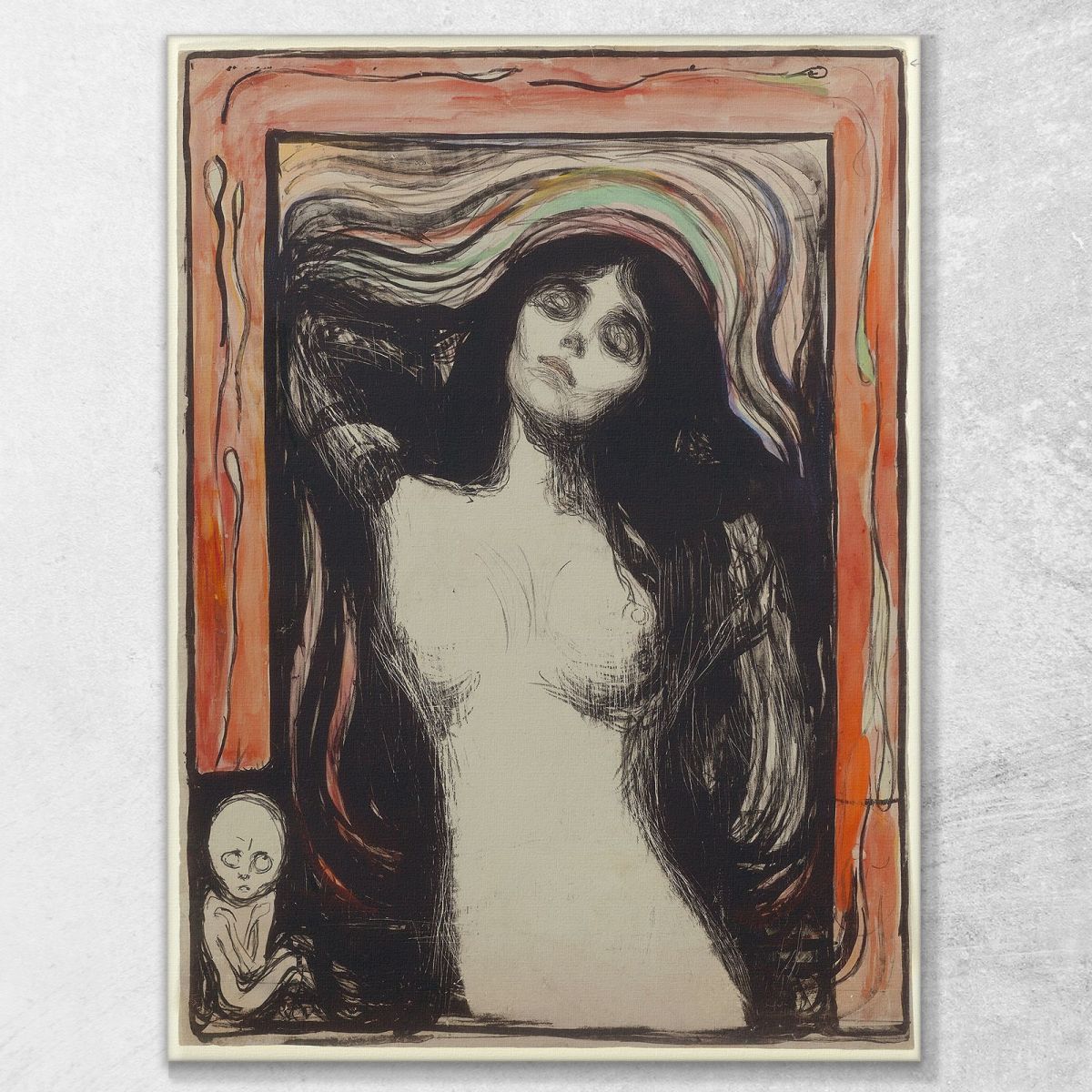 Madonna Edvard Munch em182 quadro stampa su tela