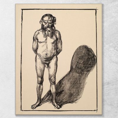 Männlicher Akt Edvard Munch, em183 drucken auf leinwand