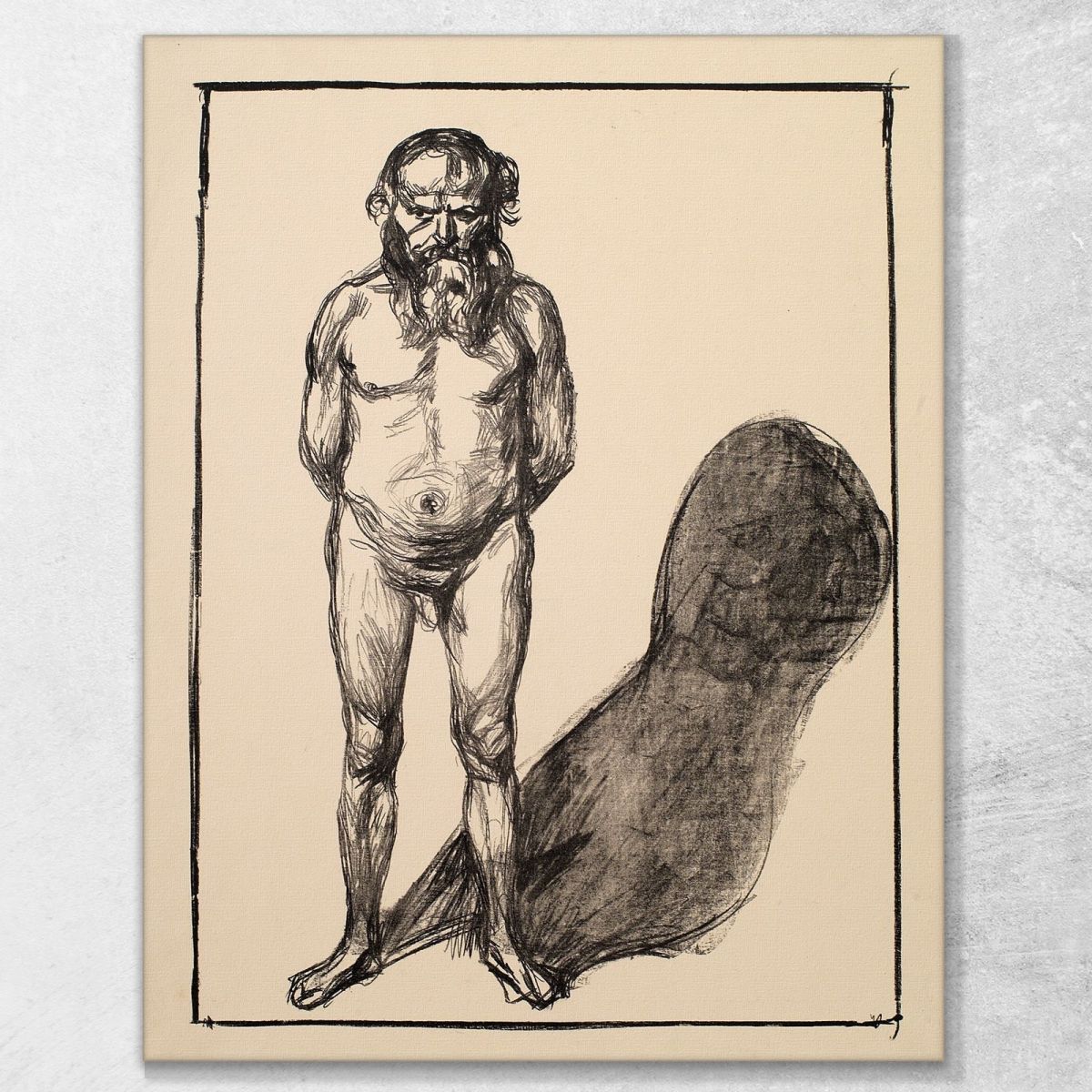 Nudo Maschile Edvard Munch em183 quadro stampa su tela
